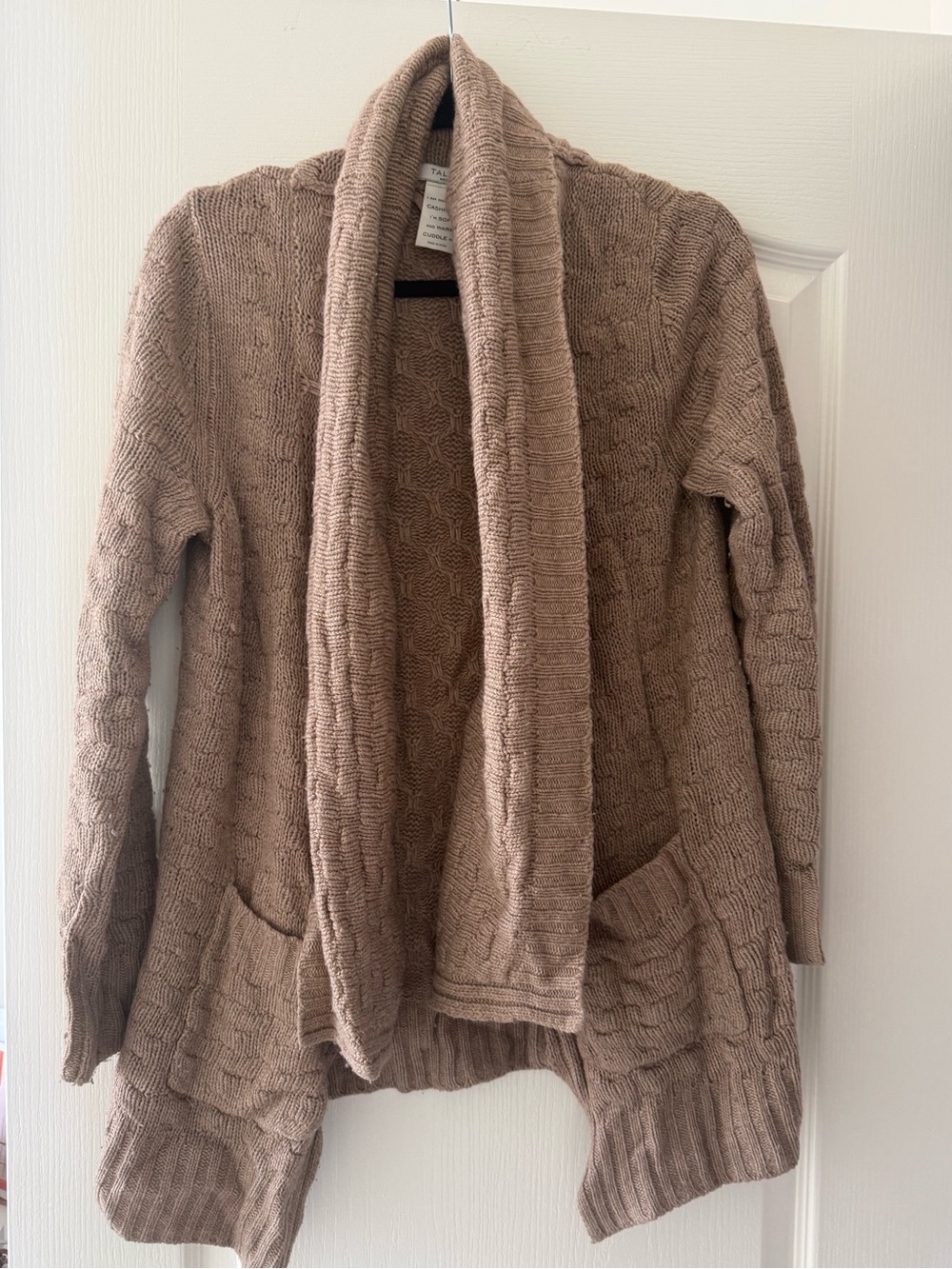 Aritzia Talula Cable-Knit Sweater - Taupe